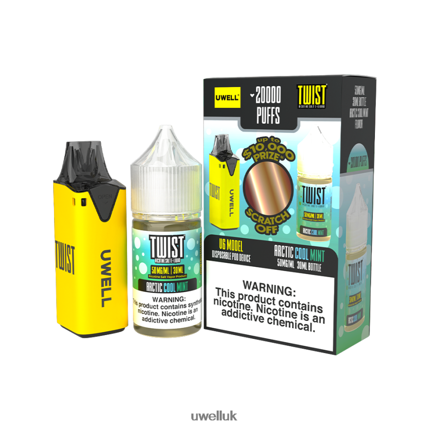 CLR: Yellow/FLV: Arctic Cool Mint 50mg